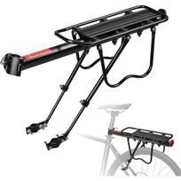 Bike Rack - 110 lbs Rear Cargo Rack Universal for 22-28  Bicycles, Quick Release with Bungee Cord | Bicycle Rear Rack/Bike Cargo Carrier (Black) juoda