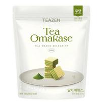 Teazen Matcha Wafers Sugar Free Crispy Tea Biscuit Snack 100g/3bag Biscuit Snack 100g/3bag