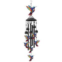 Metal Wind Chime for Outside Butterfly/Red Bird/Hummingbird Hanging Windchimes for Garden Patio Backyard Decor Gifts for Mom Women A