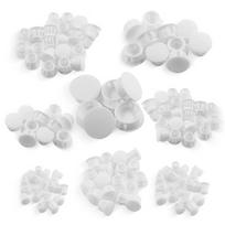ABBY-1Set 8 Sizes Plastic Hole Plugs Assortment Flush Type Snap In Locking Tube Hole Plugs Furniture Post Pipe Insert End Cap Wh balta