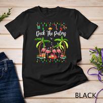 Deck The Palms Merry Flamingo Christmas Tree Xmas Unisex T-Shirt Mens Womens Tees Top 2XL