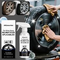 Water Based Tire Gloss Spray 120ml Non Greasy Dressing for Black Tires UV Protection Matte to Gloss Finish Easy Application 1 Pcs