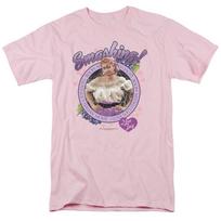 I Love Lucy Smashing Logo T Shirt Lucy Mens Licensed Classic TV Light Pink XXL
