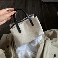 Waterproof Canvas Shoulder Bag Multi-layer Multiple Compartments Handbag Canvas Tote Bag  Women