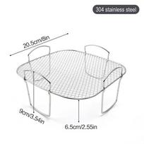 Multifunctional Roasting Rack Airfryer Dehydrator BBQ Rack Steamer Roasting Cooking Tools Air Fryer Accessories Stainless Steel sidabras