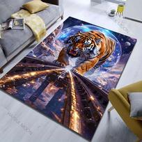 Multiple Sizes Cosmic Tiger  Pattern Carpet for Living Room Bedroom Sofa Home Decor Non-slip Floor Mat Luxury Gift Play Mat 40x60cm