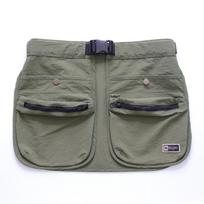 Outdoor Multi Pocket Waist Belt Biking Travel Large Capacity Storage Utility Apron for Hiking Cycling Essential armijos žalia spalva