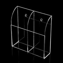 Acrylic Remote Control Holder 2/3 Grids Makeup Organizer Pen Storage Box  Bedside 2 grids