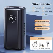 Bike Electric Air Pump Rechargeable Portable Air Compressor Bicycle Tire Pump Wireless Air Pump for Bicycle Motorcycle and More 150PSI Wired