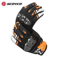 SCOYCO Summer Sim Racing MX Motorcycle Gloves Man Breathable Mesh Dirt bike Touch Enduro Moto Motocross Cycling mitten Items S oranžinė