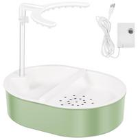 Bird Automatic Shower Parrot Pet Bath Cage Basin USB Electric Circulating Water Bird Bathtub for Lovebird Cockatiel Birds Toy žalia