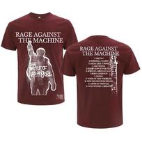 Rage Against The Machine 'BOLA Album Cover' (Maroon) T-Shirt (xx-Large) L