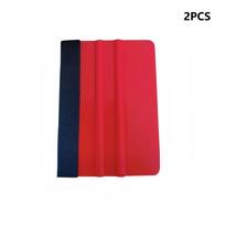 2pcs Vinyl Squeegee Car Vinyl Wrapping Film Scraper Car Sticker Felt Scraper for Car Window Film Scraper Tools raudona