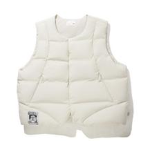 Li Ning Down Vests Men's Gravel White Gray Crew Neck Moderate AMRV075-1 2XL