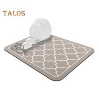 Indų džiovinimo kilimėlis Didelis sugeriantis vandens nusausinimo kilimėlis virtuvės stalviršiui Daugiafunkcis kavos vonios kilimėlis 30*40cm chaki