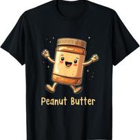 Peanut Butter Animated Peanut Butter Jar T-Shirt S juoda