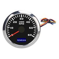 85mm Car Tacho Meter Low Power Dissipation With Red Pointer Universal for Automobiles Boats 9‑32V DC juoda