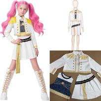 Korėjiečių POP dainininkų grupės KPOP komandos Cosplay kostiumas vaikams, mergaitėms, karnavalo vakarėliui, Helovinui, Kalėdoms, persirengimo apranga 110cm balta