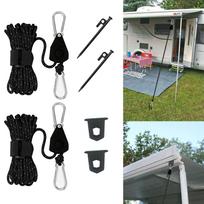 Tent Fastener Rope Adjustable Fixed Buckle Pulley Rope Awning Tie Down Kit Tent Hooks Clips Tent Stakes For Caravan Motorhome RV