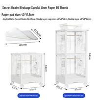 Double-Layer Transparent Bird Cage for Cockatiels and Parrots - Large, Luxury, Horizontal Wire Design
