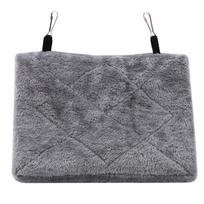 Soft Plush Hammock Hanging Cage Tent For Birds Parrot Winter Warm Bed Pet Toy (Gray M) M (for 35-38 Size Shoes) pilka spalva