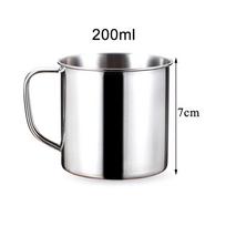 200-1100ml Gėrimo puodelis su rankena, Dizainas, Nerūdijančio plieno, Vandens, Pieno, Kavos, Arbatos puodelis, Kempingo puodelis, Namų, Kelionių gėrimų indai, Vandens puodelis