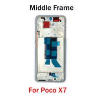 Middle Frame For Poco X7 LCD Front Frame Housing Bezel With Side Button Repair Parts juoda