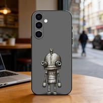 Old Robot Phone Case Black Silicone Soft For Samsung Galaxy A73,A72,A71,A70,A53,A52,A51 Samsung a12