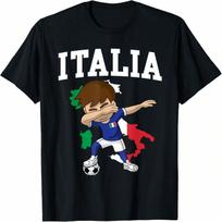 Italia Soccer Boy Italian Italy Flag Map Sports Team  T-Shirt S įvairiaspalvis