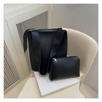 New Large Capacity Commuter Messenger Bags 2026 Women's Minimalist Fashi Solid Color Shoulder Bag Retro Trend PU Bucket Pack (20cm<Max Length<30cm) juoda