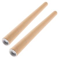 2pcs Paper Brown Mailing Tubes Art Print Storage Container Poster Shipping Cylinders Protective Packing For chaki
