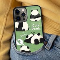 China Panda Creative Hard Soft Phone Case for iPhone 17 Air 16e Pro max 15 Pro 13 14 Plus 11 12 MagSafe Magnetic Coque iPhone 14