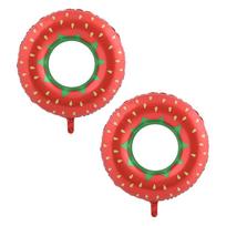 Strawberry Swimming Ring Aluminum Foil Balloon, Suitable for Birthday Parties, Beach Parties, Summer, Hawaii, Pool Parties, Party Decorations (as the picture,Other)