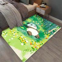 Warm and Healing Cartoon Panda Print Carpet for Home Living Room Bedroom Sofa Doormat Decor Large Area Rug Non-slip Floor Mat 40x60cm