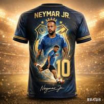 New Arrival Neymar Soccer Star 3D Printed Football Fan T-Shirt Kids Casual Breathable Quick Dry Men's O-neck Short Sleeve Tops XXS