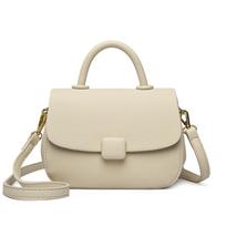 PU leather Elegant Women Messenger Bags with flower Office Ladies Totes Pure Handbag for female Crossbody Shoulder Bags wallet smėlis