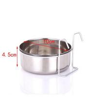 Hot sale Hanger Cage Cup Stainless Steel Stationary Dog Bowl Travel Food Water Bowls Hanging Feeder Dish Pet Feeding Tools