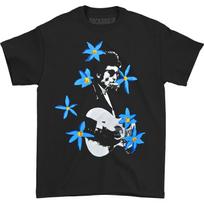 Men's Bob Dylan Blue Flowers (Rockabilia Exclusive) T-shirt Small Black XL