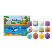 Kids Surprise Bath Bomb Gift Set, 600g Colorful Bubble Bath with Random Animal Toys 1PCS