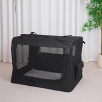 Foldable Portable Car Pet Cage Multifunctional for Large Dogs Cats Travel Outdoor Essential (black,M ) juoda
