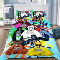 Cartoon Novelty Cool Gorilla tag Duvet Cover Pillowcase Bedding Set Adult Boy Girl Bedroom Decoration Children Gift Single 135x200cm