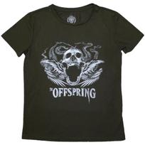 The Offspring Ladies T-Shirt: Feathered Winged Skull (Medium) S