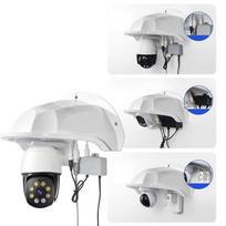 Protective Covers Wall Waterproof Rainproof Cover CCTV Turret Dome Cameras Protection Box Security Camera Protection Case· black Set