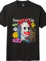 Unisex Street Art Ben Franklin kids boys T-Shirt-Money Graffiti Source of Sin Graphic kids boy kids boy tees 160