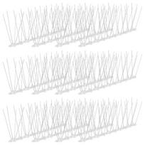 12Pcs Stainless Steel Bird Spikes Anti Bird Fence Pigeon Squirrel Deterrent Repeller Wall Roof Nail Kit Garden Pest Control