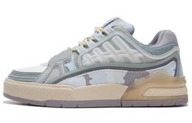 Li Ning Millennial Era Low top Skateboard Shoes Women's Blue Gray AZGS010-3 36