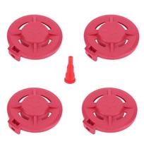 4-Pack Butane Fuel Canister Protective Caps Lightweight Long Gas Tank Protective Lids for CB-Type Cassette Tanks Hiking Camping raudona