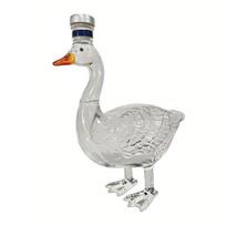 Goose Shape Glass Whiskey Decanter, 3D Bird Liquor Bottle with Frosted Stopper, 350ml Art Vodka Wine Dispenser for Home Bar, Unique Gift for