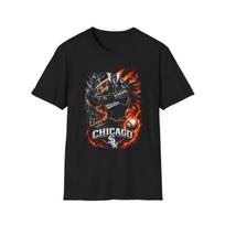 Chicago white Sox Samurai  Flaming Baseball Graphic Unisex T-Shirt| Baseball Team Tee Graphic Tee M