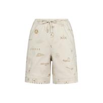 Jordan Flight Heritage All-Over Print Casual Shorts Men Bottoms Phantom White DX9725-030 XL